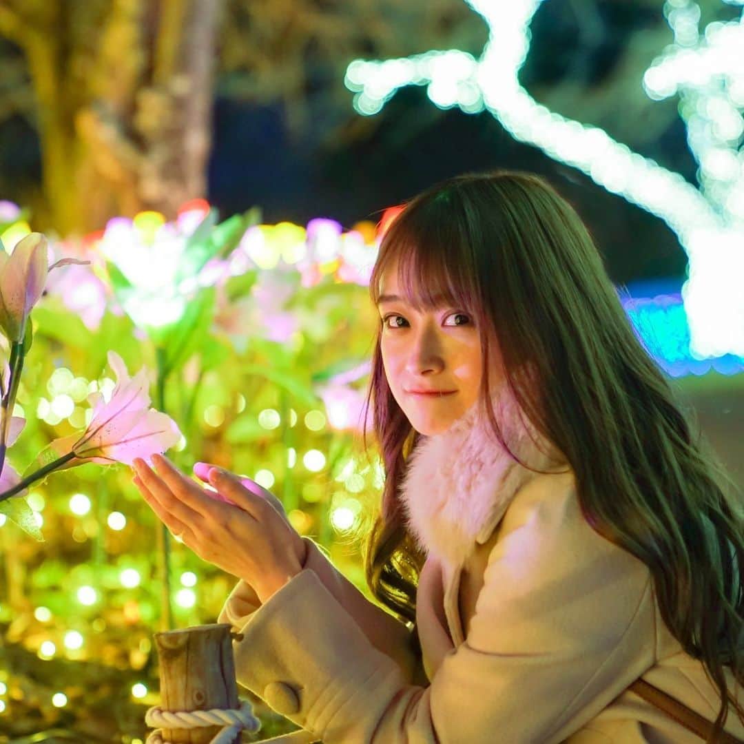 奈良怜那のインスタグラム：「16ちゃいになりました🧸🎂  #birthday#sixteen#twentysix#イルミネーション#ポートレート#조명#모델#아이돌#좋아요#촬영#사진#촬영사진#팔로우#팔로우미#얼짱#코디#오오티디  photo by @yuukiuchida」