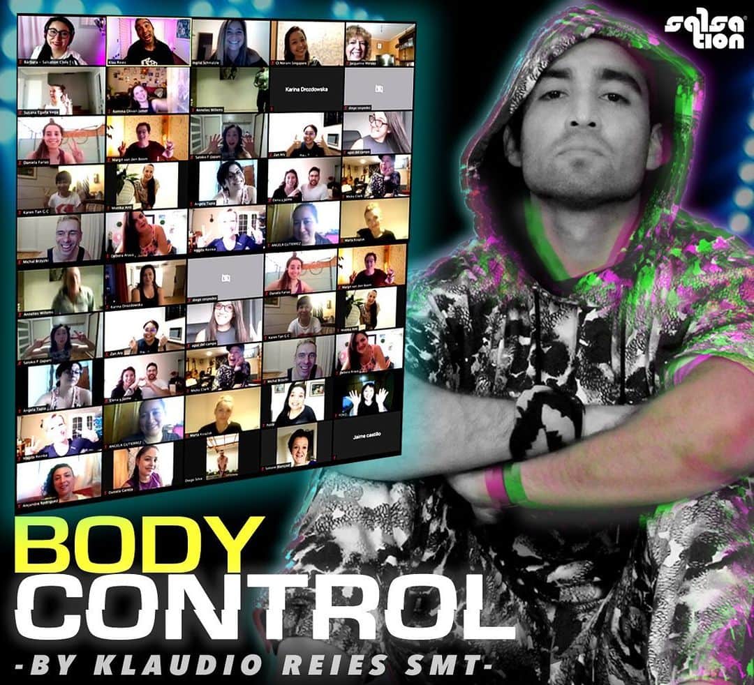 クラウディオ・リースのインスタグラム：「to say that I am very happy for this little path that is being created !!  Thank you everyone!!!   Que lindo cómo va tomando forma mi #BodyControlSalsation   Gracias a todos 🙏🏻🌟♥️」