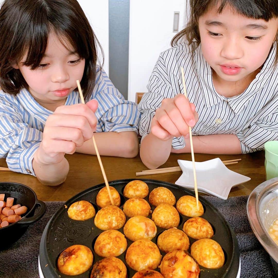 のインスタグラム：「三連休最後の日は、たこ焼き🐙をいただきまぁーす。」