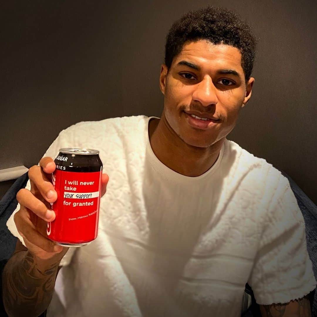 マーカス・ラッシュフォードのインスタグラム：「This year, I will continue to be #OpenToBetter   To my family, friends and fans who keep me going, please know that I will never take your support for granted.   Create your #OpenToBetter pledge at www.coke.co.uk/opentobetter and set your resolution for 2021 #ad」
