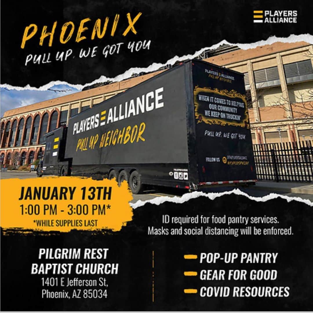 ハウィー・ケンドリックのインスタグラム：「Player’s Alliance Pop Up!!!! @theplayersalliance coming to Phoenix.」