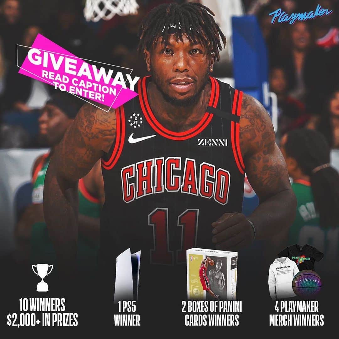 ネイト・ロビンソンのインスタグラム：「Giveaway: Teamed up with ​@playmaker​ to give away $3K+ in prizes (including a PS5) to 10 winners! To enter: . 1. Go To ​@playmakergrowth . 2. Follow EVERYONE ​@playmakergrowth​ is following. (takes less than 30 seconds)  . 3. Come back here and comment “DONE” when you finish!  Winners will be picked randomly on @playmakergrowth on Monday, January 18th! 🏆 This is not sponsored, endorsed or administered by, or associated with, Facebook & Instagram. The full Sweepstakes Official Rules and eligibility are available at the link in ​@playmaker’​s bio. #sweepstakes​ #​ad」
