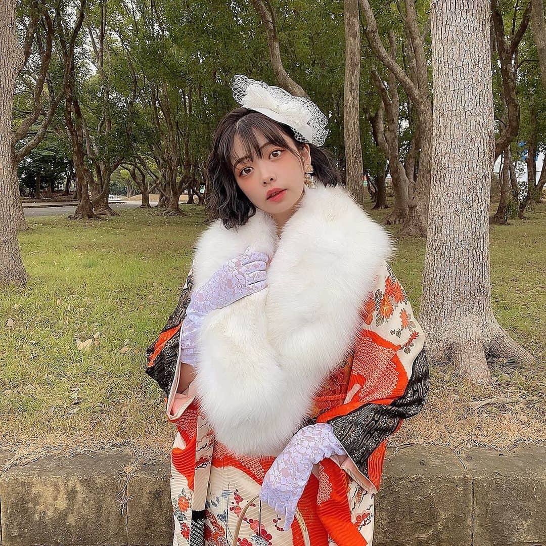 神田萌衣のインスタグラム：「成人しました👘❤︎ これからはもーっと色んな事に責任を持って頑張っていきます😤😤 #成人式 #振袖」
