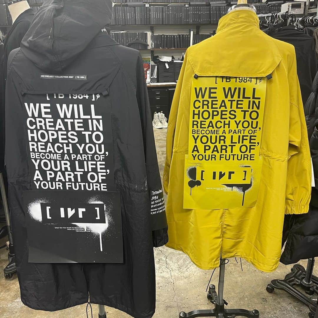 IKEのインスタグラム：「アナログにやってます。  いい服は会って産まれる。  一緒に作ってくれたチームに最大の感謝を！！！」