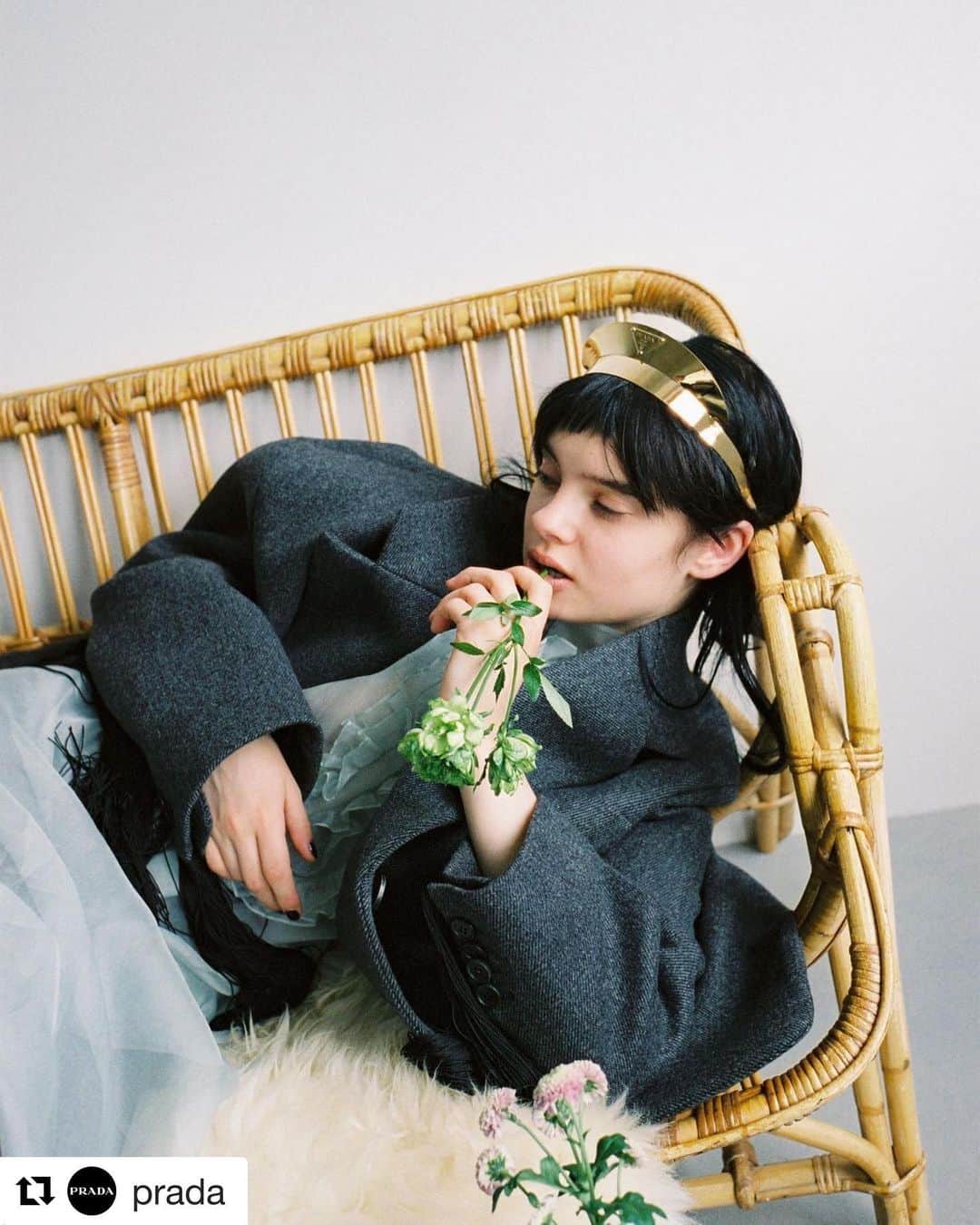 伊藤信子のインスタグラム：「THANK YOU🤍  #Repost @prada with @get_repost ・・・ On @lula_japan, @martadelete wears #Prada photographed by @8msmsm8. Styling: @ito_nobuko #PradaEditorials #itonobukoworks」