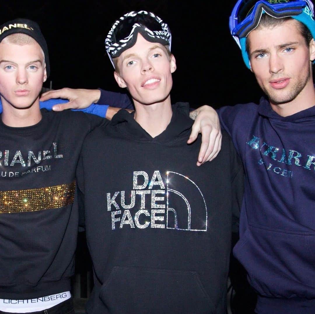 ブライアン・リッテンバーグのインスタグラム：「BL BLING✨DA KUTE FACE CRYSTAL HOODIE」