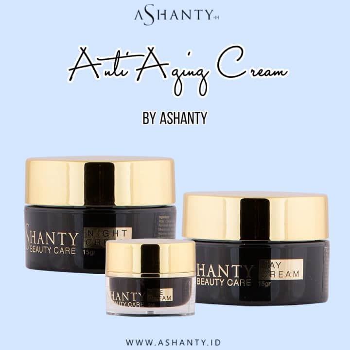 ASHANTY BEAUTY CREAM OFFICIALのインスタグラム：「Cream wajah anti aging mengandung antioksidan yang bermanfaat dalam melindungi kulit dari kerusakan yang disebabkan oleh radikal bebas.  Serta bermanfaat dalam memperlambat proses penuaan kulit, mengurangi kerutan, dan kerusakan kulit akibat paparan sinar matahari 🖤」