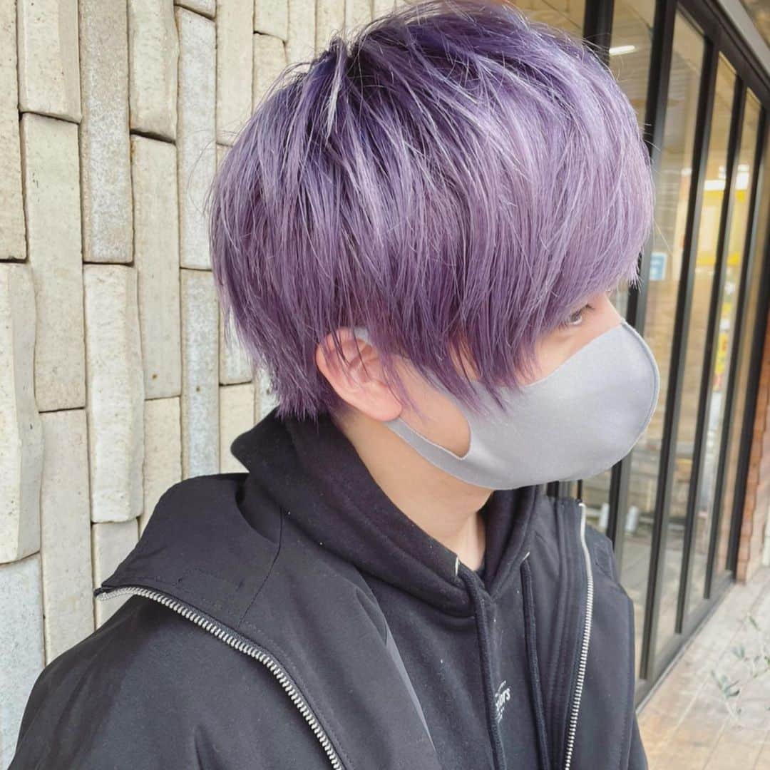 新井優のインスタグラム：「神の手(@logue_akiyoshi )により神カラーに。(過去投稿でごめんよ) . . . . #actor #idol #purple #yukata #instagood #instalike #followme  #instafollow #followme  #follow #instapic #hairstyle #hairmodel #punyus」