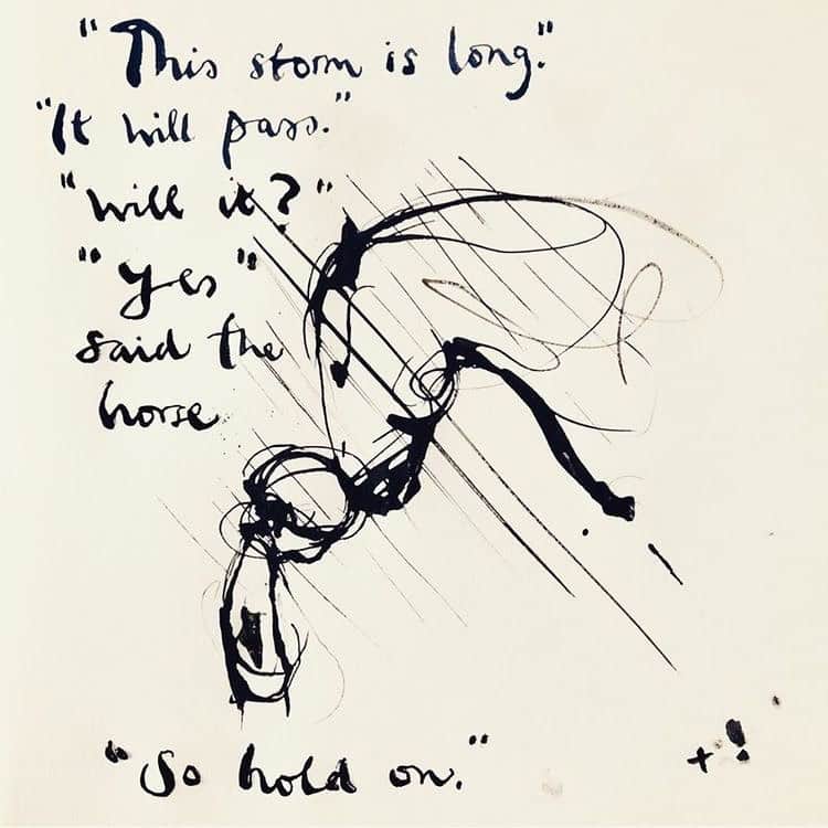 ケリー・ウォルシュ・ジェニングスさんのインスタグラム写真 - (ケリー・ウォルシュ・ジェニングスInstagram)「“A smooth sea never made a skilled sailor.”  Storms come for a reason 🌈  @charliemackesy thank you for your art ✨」1月11日 22時22分 - kerrileewalsh