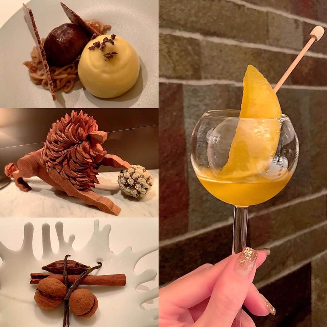 百合華さんのインスタグラム写真 - (百合華Instagram)「東京六本木にあるミシュラン二つ星のフレンチ『Edition Koji Shimomura』にてディナータイム②🍽💕  デザートには見たこともないくらいすんごくおっきな栗のモンブラン🌰  シェフの感性が溢れているとっても素敵な空間に華を添える芸術的で可愛らしいオブジェ達にも癒されました✨✨✨  選び抜かれた極上の食材を使用した哲学的でエレガントなお料理達に感動しながら愉しい夜のひとときを過ごす事ができました🥂✨💓  帰り際に手土産で頂いたピーカンナッツが美味し過ぎて早速リピww💖  #japan #日本 #tokyo #東京 #六本木 #michelin2stars  #ミシュラン二つ星 #フレンチ #フランス料理 #editionkojishimomura #エディションコウジシモムラ  #ガストロノミー #アーティスティック #芸術的 #哲学的 #dinner #dinnertime  #ディナータイム #ピーカンナッツ  #美食 #美食家」1月11日 17時40分 - yurika.lovelily
