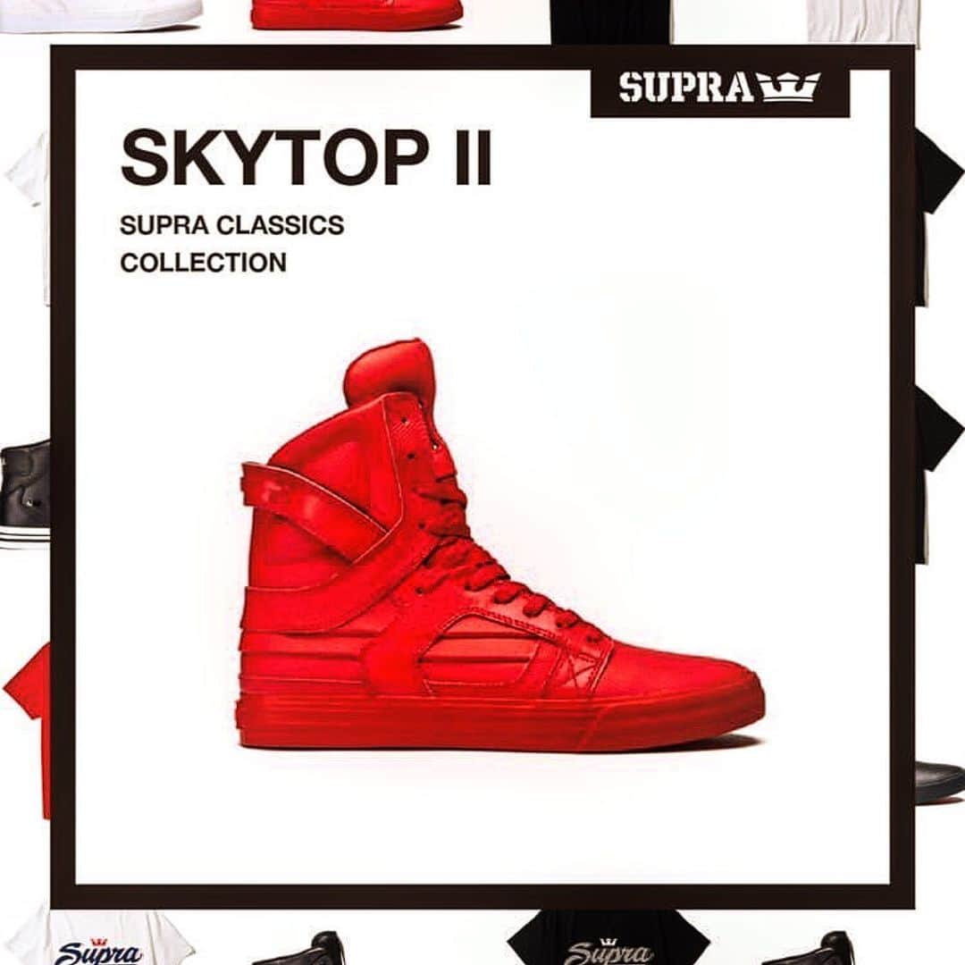 のインスタグラム：「【SKYTOP ll JAPAN EXCLUSIVE】  - ALL RED -   STORE & ONLINE  #suprafootweartokyo #sneaker  #skytopll #harajuku #tokyo」