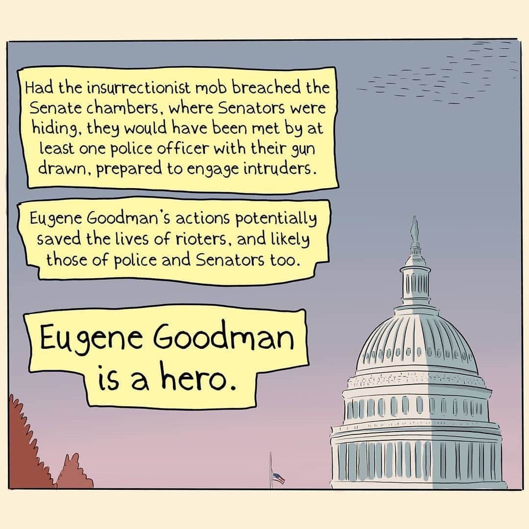 エイミー・シューマーさんのインスタグラム写真 - (エイミー・シューマーInstagram)「RP @thefakepan Eugene Goodman.  . . . #eugenegoodman #art #comic」1月12日 6時05分 - amyschumer