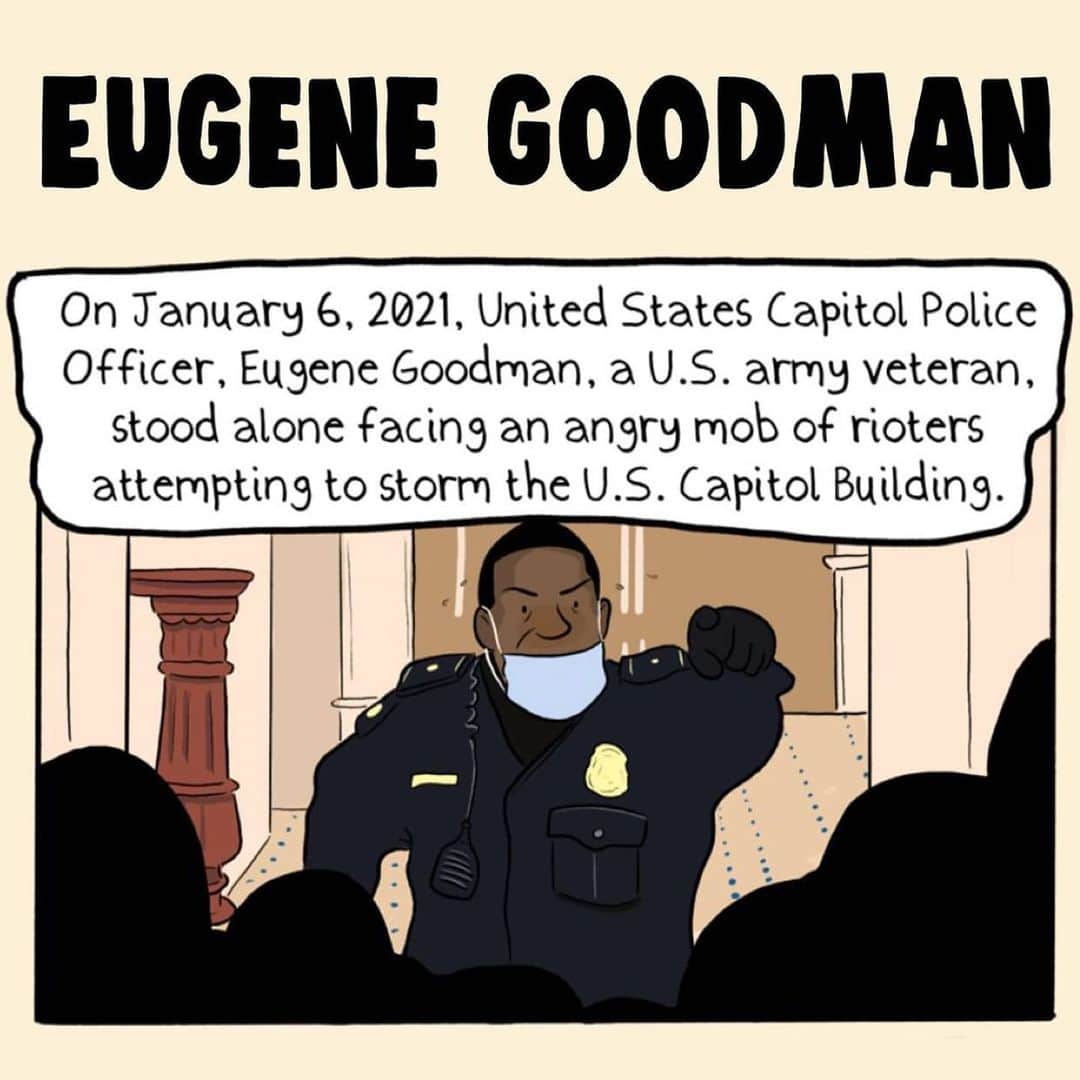 エイミー・シューマーさんのインスタグラム写真 - (エイミー・シューマーInstagram)「RP @thefakepan Eugene Goodman.  . . . #eugenegoodman #art #comic」1月12日 6時05分 - amyschumer