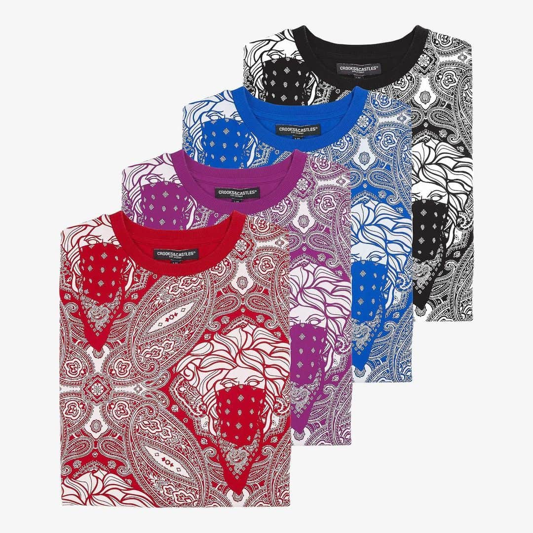 Crooks & Castlesのインスタグラム：「Look 🔥this year with our all-over print tees! Coming soon in our iconic medusa head design. ⁠⠀ ⁠⠀ #crooksncastles #cstc #medusa #crooks⁠ #therulingelite」