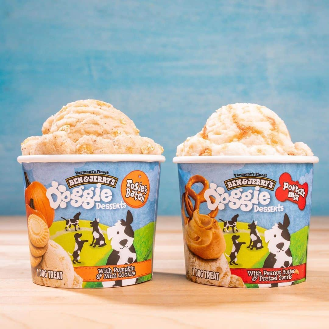 Ben & Jerry'sさんのインスタグラム写真 - (Ben & Jerry'sInstagram)「🐶 NEW! 🐶 Introducing Doggie Desserts — it's Ben & Jerry's for dogs! Bow WOW your pooch with 2 pup-friendly flavors. Link in bio!」1月11日 23時13分 - benandjerrys