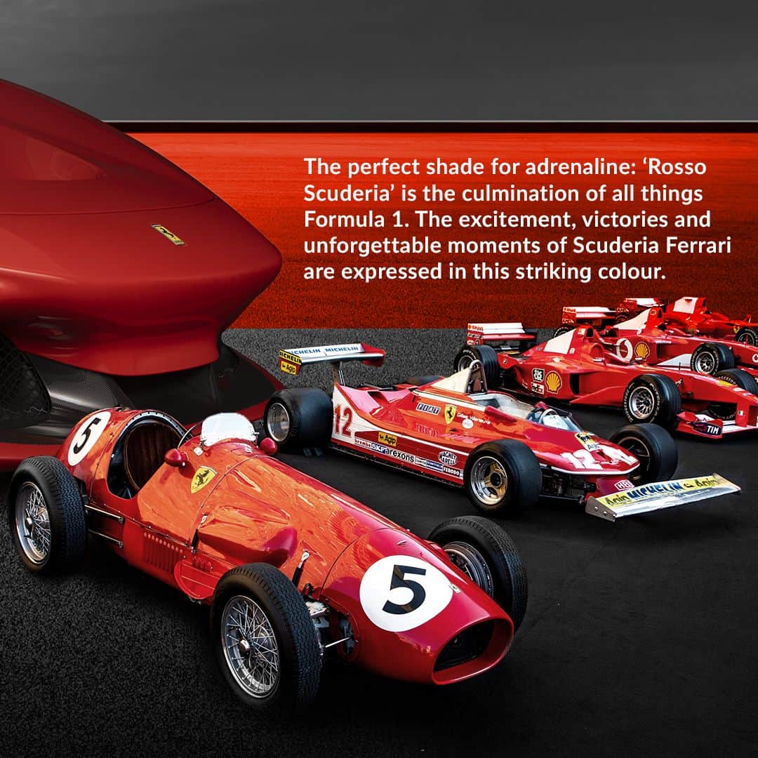 フェラーリさんのインスタグラム写真 - (フェラーリInstagram)「Swipe to explore a red dedicated to one of the most winning teams in the world, @ScuderiaFerrari. ‘Rosso Scuderia’ unites the thrill of Formula 1 and links #Ferrari’s track and road cars. Stay tuned, our journey through our most iconic reds continues. #FerrariF8Tributo」1月12日 1時01分 - ferrari