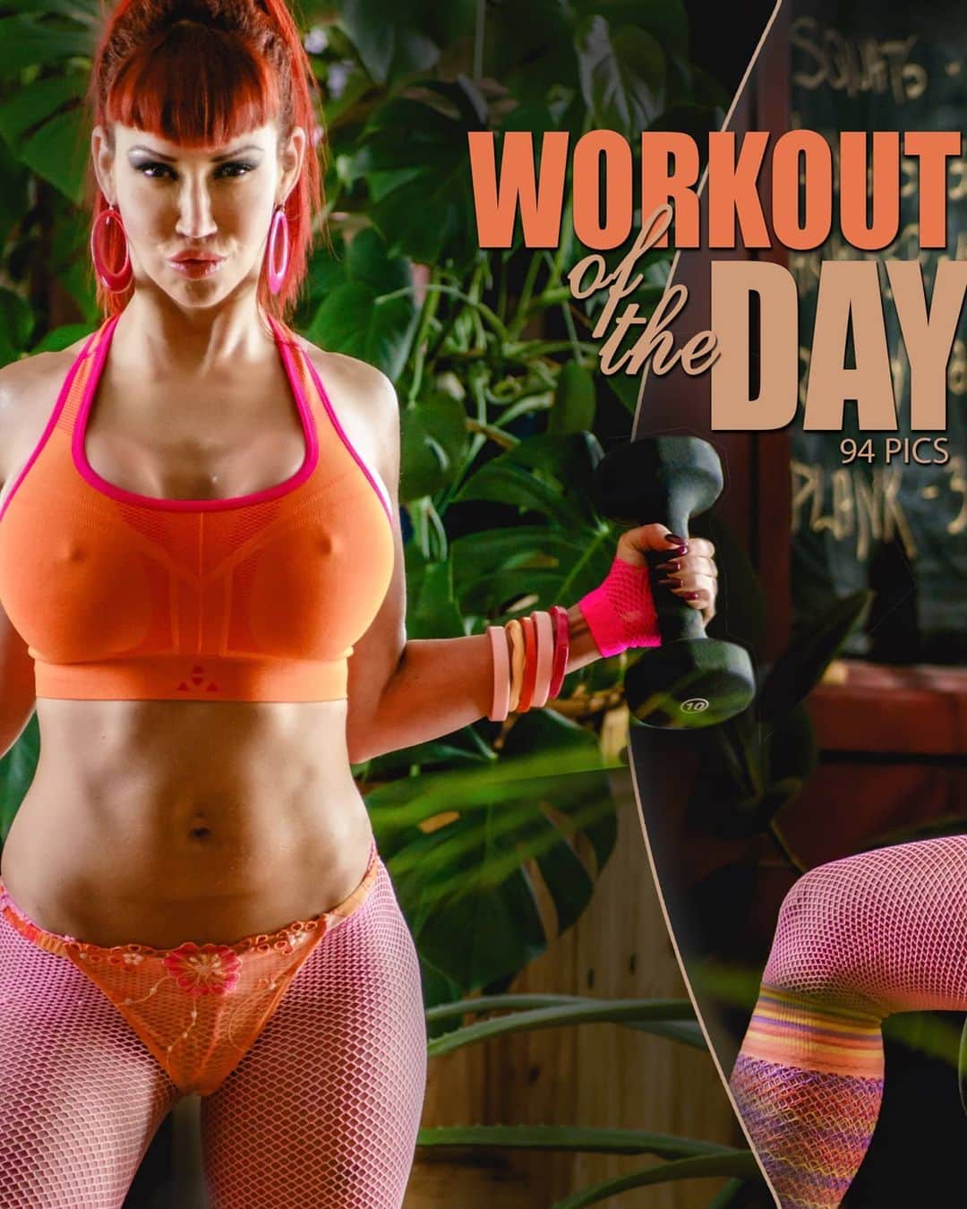 ビアンカ・ボーチャンプさんのインスタグラム写真 - (ビアンカ・ボーチャンプInstagram)「Workout of the day! Time to bounce and do some heavy lifting! 😉 #smile #happy #workout #feelinggood #abs #weights #gym #ponytail #fishnet #navel #redhead」1月12日 1時01分 - biancabeauchampmodel