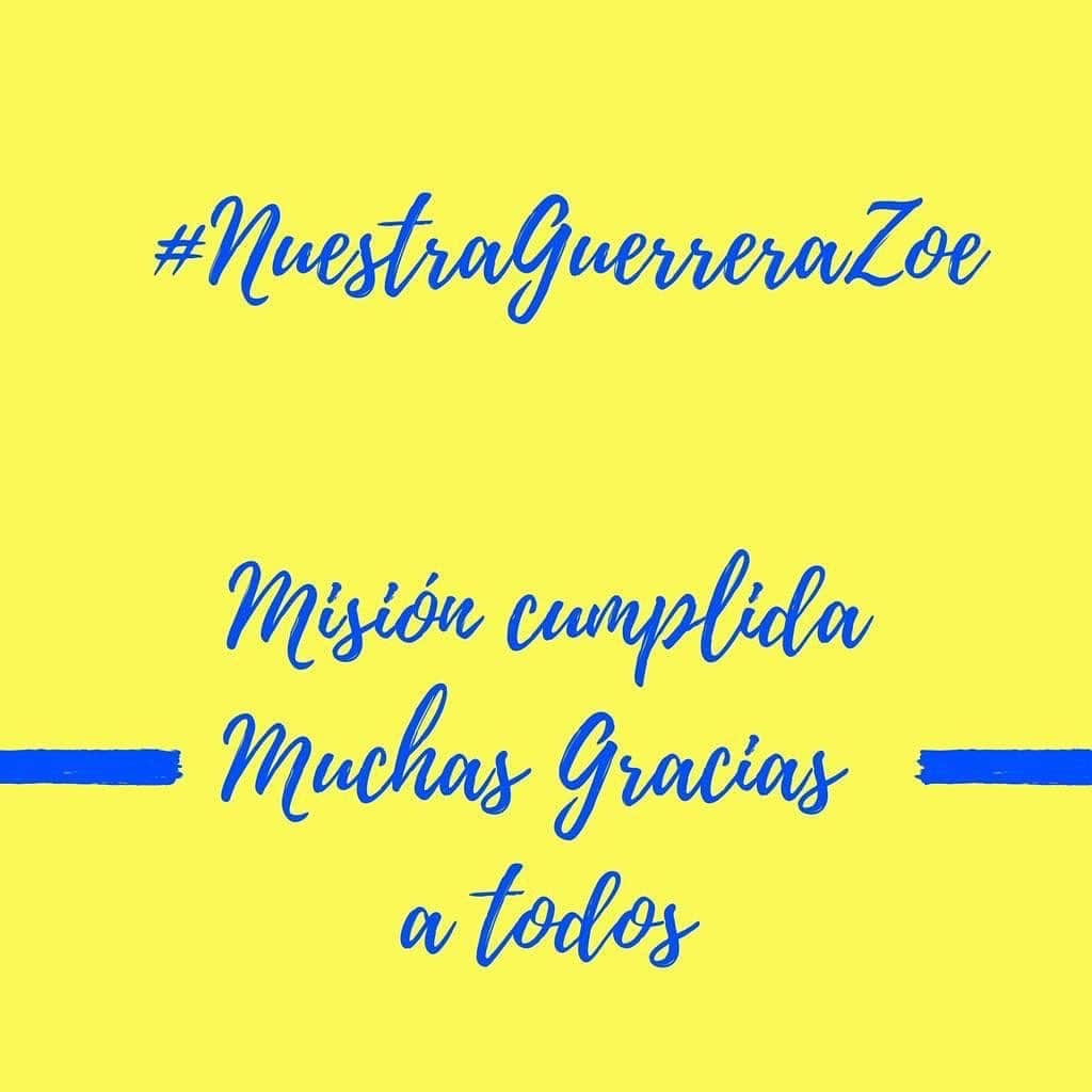 ダニエル・パレホのインスタグラム：「¡Misión cumplida! La familia de Zoe ha conseguido recaudar fondos suficientes para que la pequeña guerrera sea operada...  ¡¡MUCHÍSIMAS GRACIAS A TODOS!! Los ganadores de los cuatro premios son: - Equipación de entrenamiento: Lidia M. G. - Abrigo: M. Ángeles A. P. - Equipación de juego: Víctor R de I. - Botas adidas: Beni O.  Los ganadores que hicierais vuestro donativo por bizum debéis enviar un correo a info@offsidecom.com o DM a @offside_com antes del viernes indicando la referencia de la operación y vuestros datos para haceros llegar los premios.」