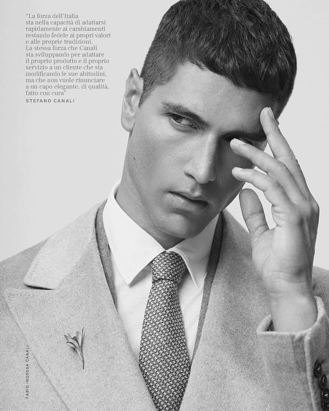 カナーリのインスタグラム：「A #CanaliFW20 look worn by @fabiomancini in this feature for @wallstreetitalia.  From the best #CanaliEditorials of the season. #Canali1934 #menswear #fashioneditorial」