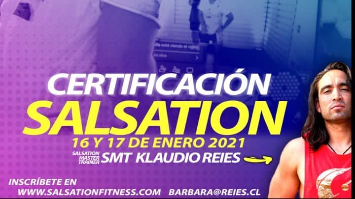 クラウディオ・リースのインスタグラム：「Hey! Atención Sudamerica  🇨🇱 🇦🇷 🇧🇷 🇵🇪 🇵🇾 🇺🇾 🇻🇪 🇨🇴 🇧🇴  Súmate a este gran programa de baile SALSATION en la próxima certificación online.  Sábado 16 y domingo 17 de enero. Valor 195 usd   Inscríbete en www.salsationfitness.con O con @barbarasoto_sch escribiendo a barbara@reies.cl  —- Junte-se a este grande programa de dança SALSATION na próxima certificação online.   Sábado 16 e domingo 17 de janeiro.  Valor 195 usd  Salsation Master Trainer @klaudioreies」