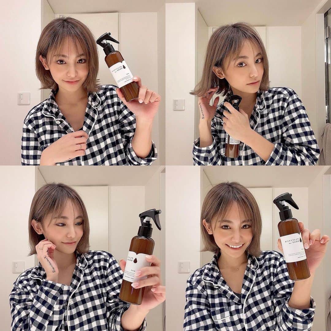 宮本沙恵のインスタグラム：「platinum drop💧💧💧 . #ヘアスタイル#ヘアケア#ヘアミスト」