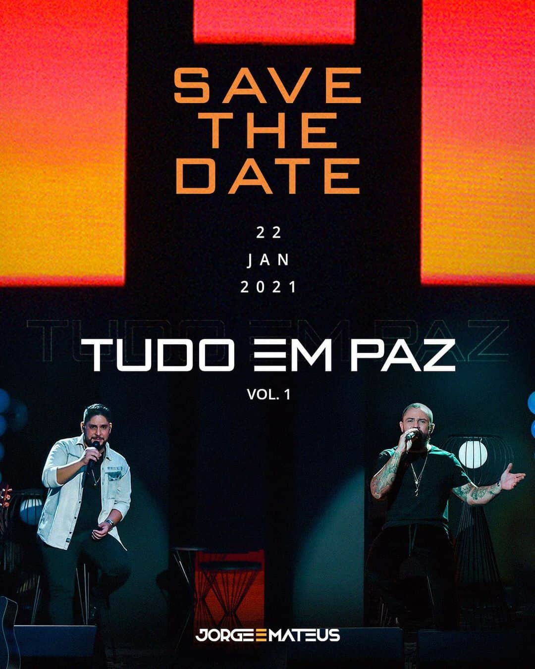 Jorge & Mateusさんのインスタグラム写真 - (Jorge & MateusInstagram)「2021, Tudo Em Paz vol 1... Vem aí Novo EP. Aguardem!」1月12日 7時56分 - jorgeemateus