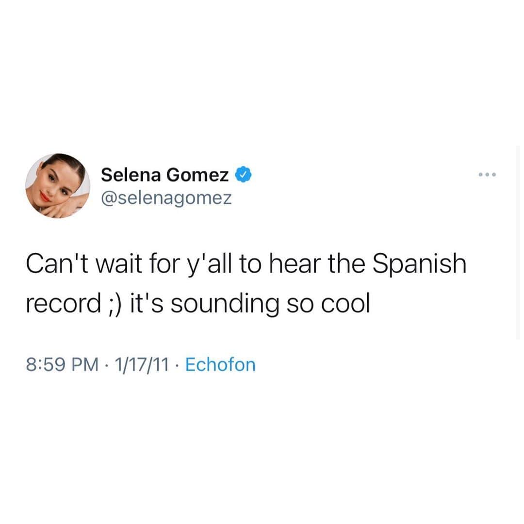 Always With Selenaのインスタグラム：「No puedo creer que después de 10 años vamos a poder escuchar su melodiosa voz en español y obtendremos este álbum que tanto hemos esperado. #BAILACONMIGO #DEUNAVEZ」