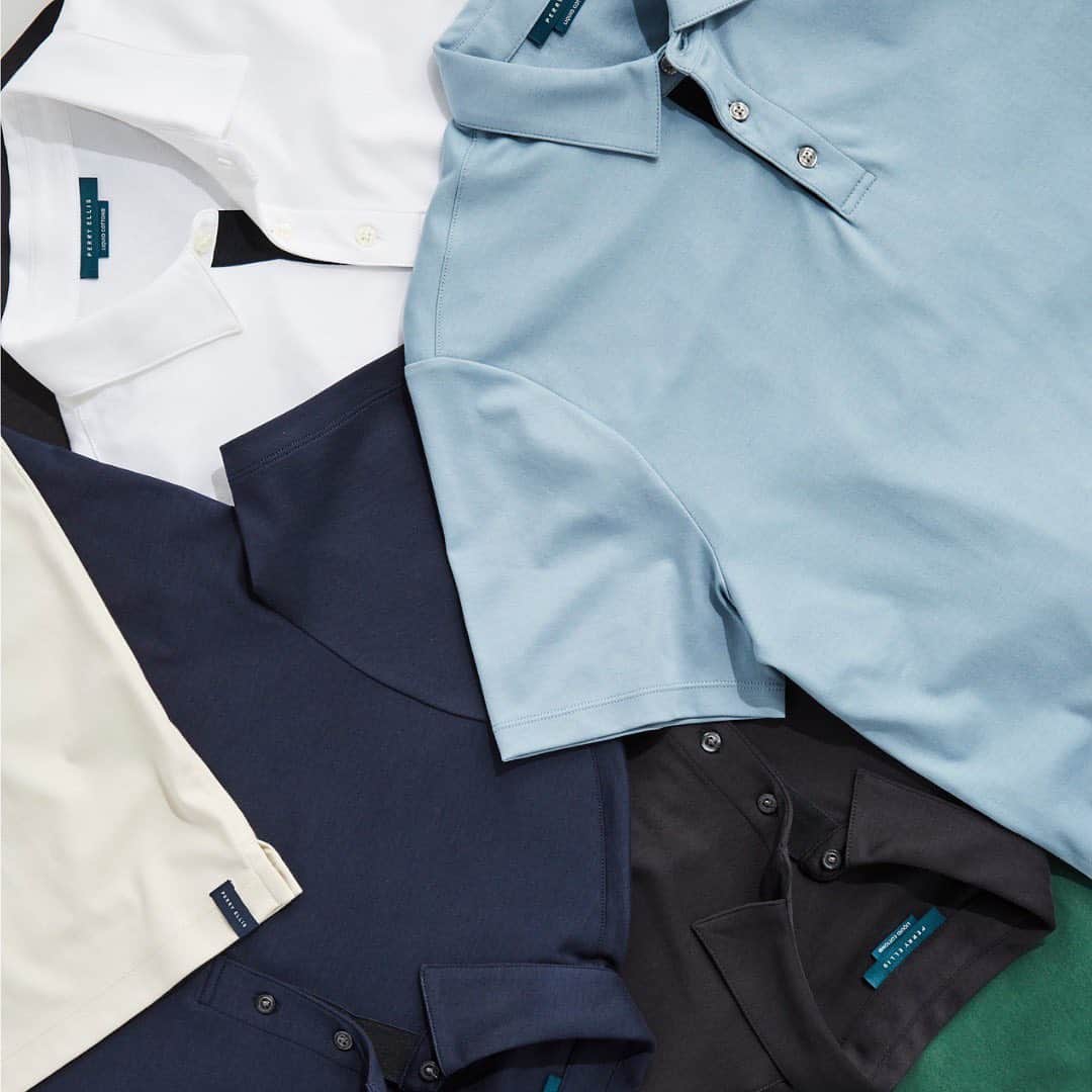 ペリーエリスのインスタグラム：「This just in ✔️The Ultra Soft Touch Polo made with exceptional softness and easy stretch. #LifeReadySince1976」