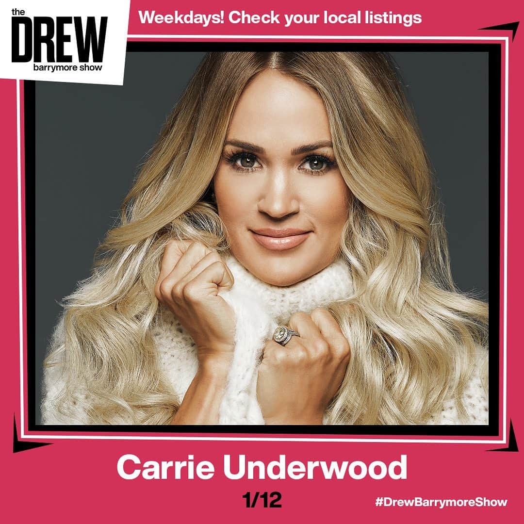 キャリー・アンダーウッドのインスタグラム：「Watch Carrie on @thedrewbarrymoreshow tomorrow! Check local listings: thedrewbarrymoreshow.com -TeamCU」
