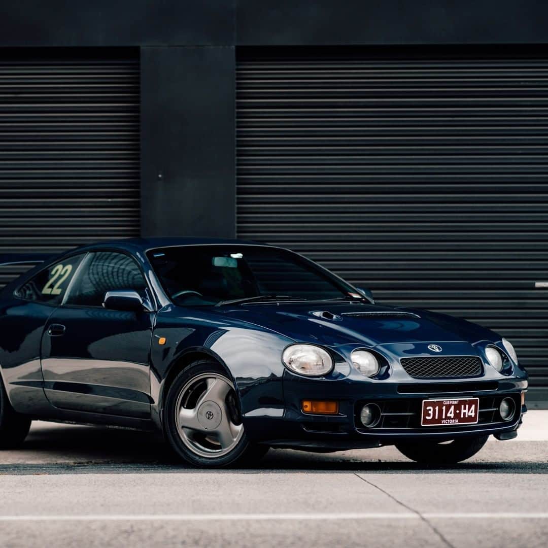 Toyota Australiaのインスタグラム：「As an engagement present from his wife, Derek was gifted this iconic 1994 Toyota Celica ST205 GT-FOUR.  Now 25 years old, it’s eligible for the Victorian club plate scheme, so Derek has been making it ready for the road. With a fully rebuilt engine to OE form, he’s now onto restoring the interiors. We can’t wait to see it restored to its deserved glory. #ToyotaCelica #Celica」