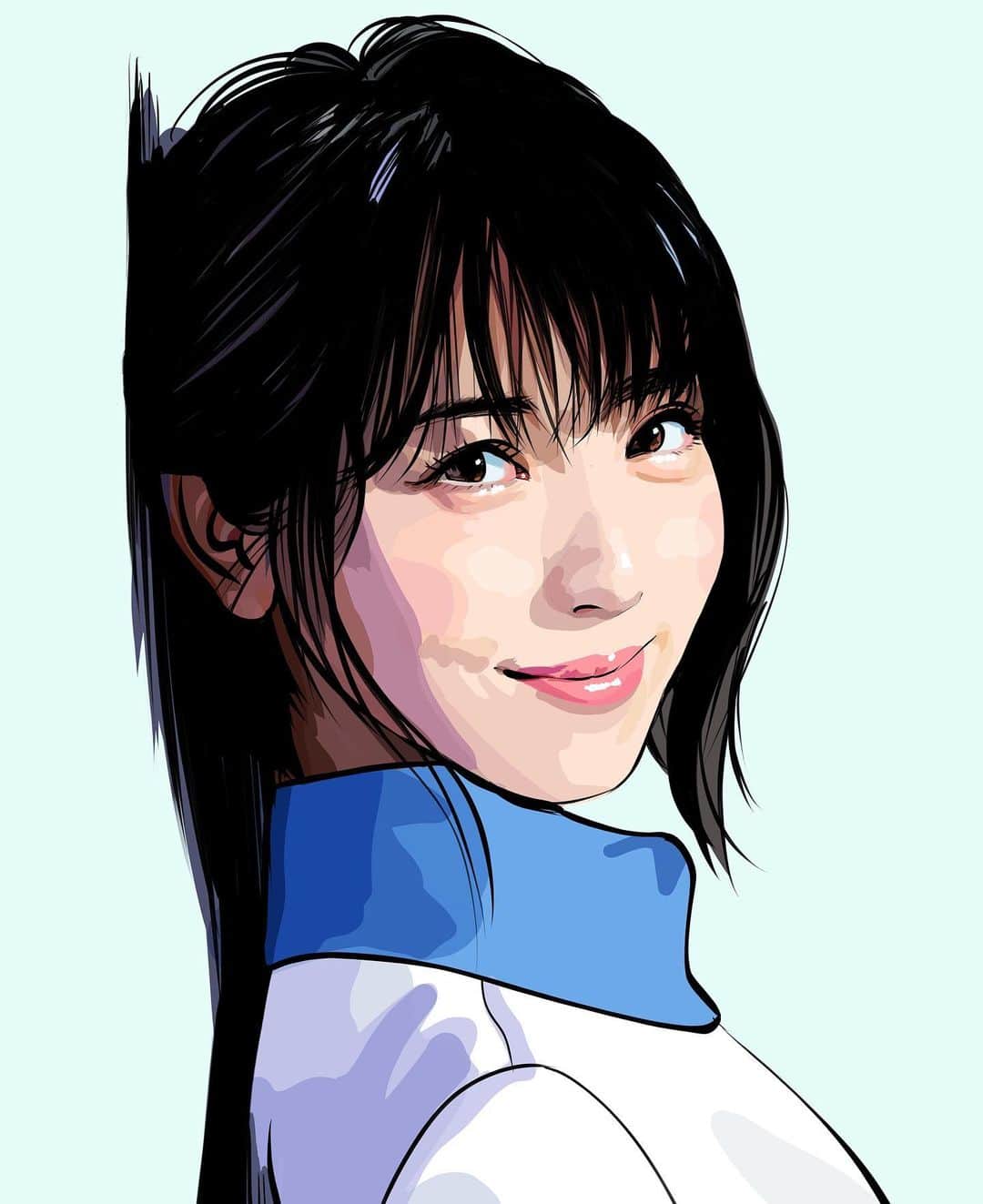 のインスタグラム：「『浜辺美波さん(@minami_hamabe.official )』 #似顔絵 #イラスト #イラストレーション #女優 #浜辺美波 #caricature #illustration #portrait #artwork #drawing #actress #minamihamabe」