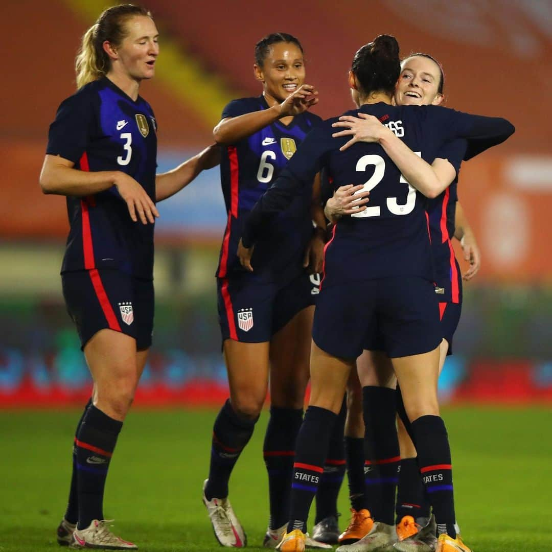 オリンピックチャンネルのインスタグラム：「The schedule for the 2021 #SheBelievesCup has been revealed, and it does not disappoint!⁠⠀ ⁠⠀ Hosts @USWNT will be joined by Brazil, Canada and Japan - all of whom will be at @Tokyo2020 ⁠⠀ ⁠⠀ Click on the link in bio to find out more 👆」