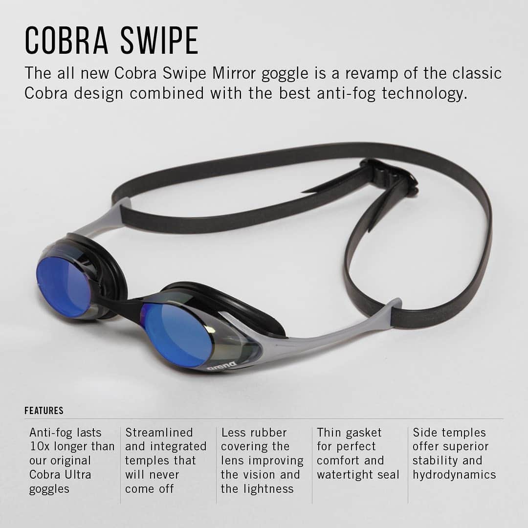 arenausaさんのインスタグラム写真 - (arenausaInstagram)「SWIPE AND GOOOOOO  No one has time for fog which is why we created SWIPE ANT-FOG TECHNOLOGY and have implemented it into your favorite Cobra goggles 🤩   SWIPE through to see features of all of our faves:   - Cobra Ultra Swipe  - Cobra Core Swipe  - Cobra Swipe  - Cobra Tri Swipe  Which is your fav?  #deepdive #swipe」1月13日 1時41分 - arenausa