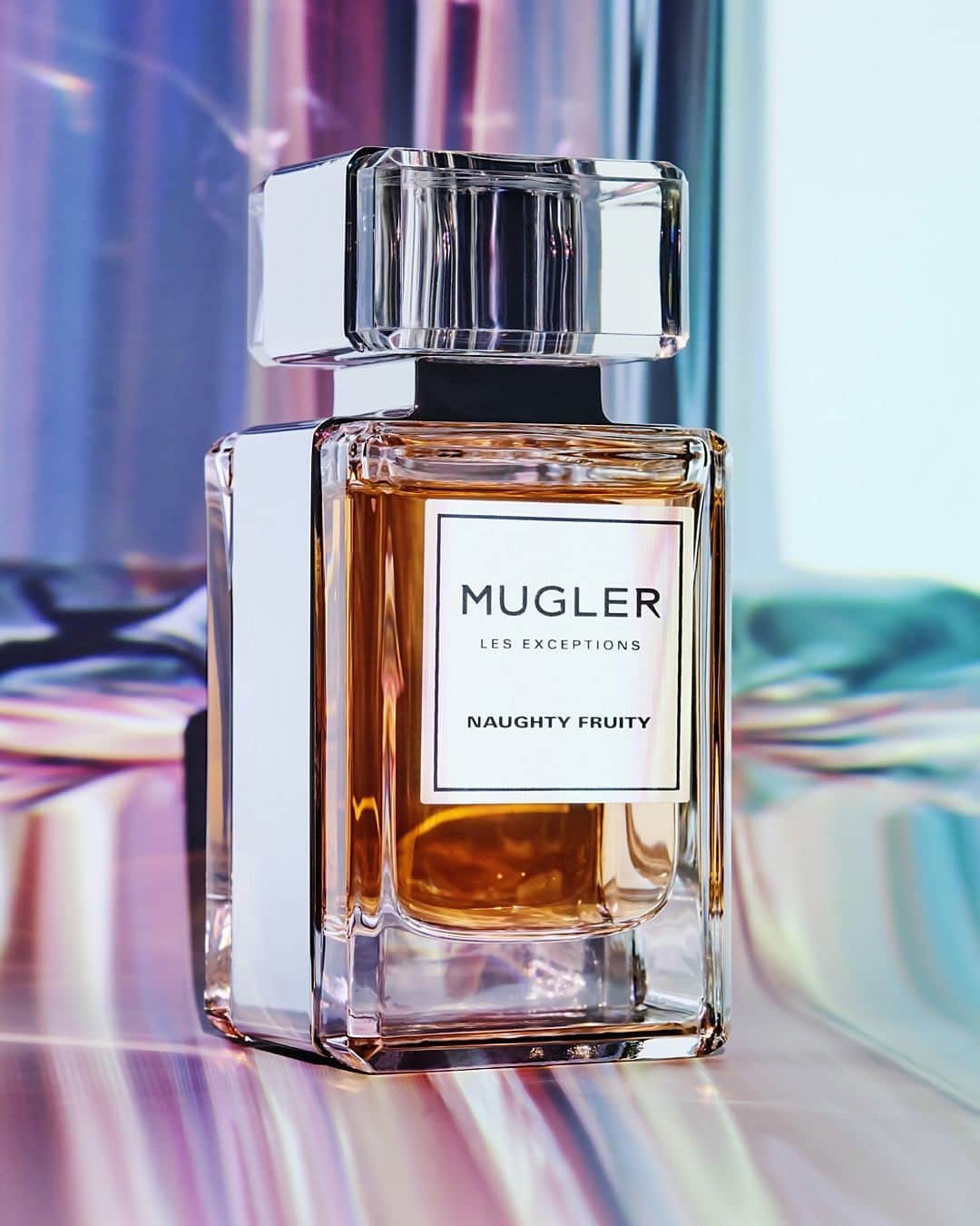 ミュグレーのインスタグラム：「Naughty Fruity, a symbol of the old fashioned, scrumptious joys of childhood. A fruity woody fragrance to discover on Mugler.com #MuglerLesExceptions」