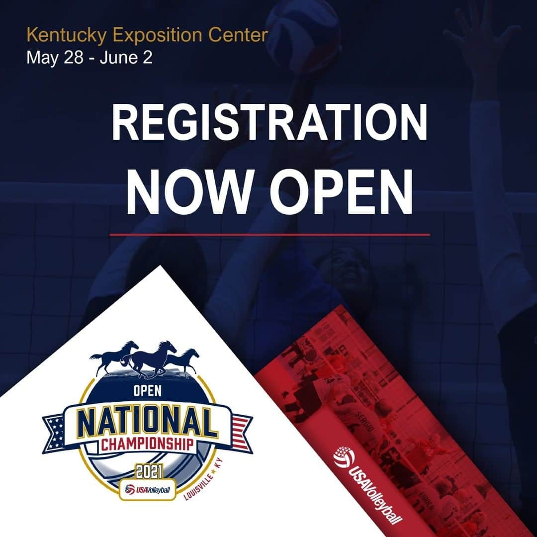 USA Volleyballさんのインスタグラム写真 - (USA VolleyballInstagram)「Registration is LIVE for #USAVopen! 🎉 Hope to see everyone in Louisville!  Register and get more event details, 🔗 in bio.」1月13日 2時00分 - usavolleyball