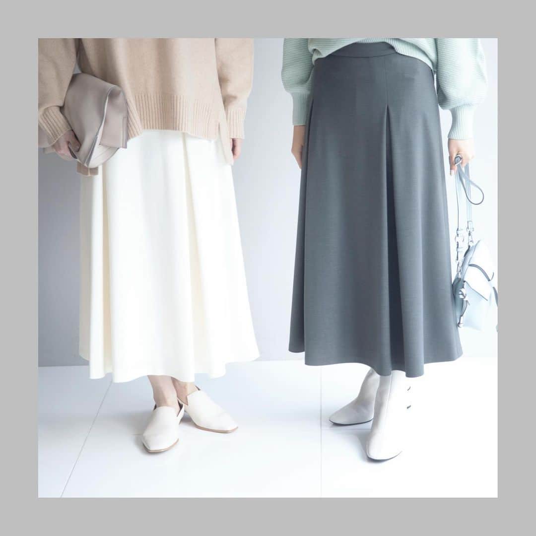 INDIVIのインスタグラム：「- recommend sale items -﻿ ﻿ ﻿ ウールの滑らかな質感が特徴のフレアスカート。﻿ 程よくしなやかな素材ですので着心地も抜群です。﻿ タックデザインで、ふわっとした女性らしいシルエットに仕上げました。﻿ ﻿ ﻿ ✴︎skirt.¥17,050→¥11,935(税込)﻿ ✴︎no.127-79083﻿ ﻿ ＿＿＿＿＿＿＿＿＿＿＿＿＿＿＿＿﻿ 【新作&SALE 2BUY 10%OFF開催中!!】﻿ 1/8(fri)-1/17(sun)までの期間中、﻿ INDIVIの新作&セールを含む対象アイテムの2点以上のご購入でさらに10%OFFに！！﻿ ぜひこの機会に、今着たい買い足しアイテムや、これからに向けた先取りアイテムをチェックしてみてください！！﻿ ﻿ ﻿ #INDIVI﻿ #インディヴィ」