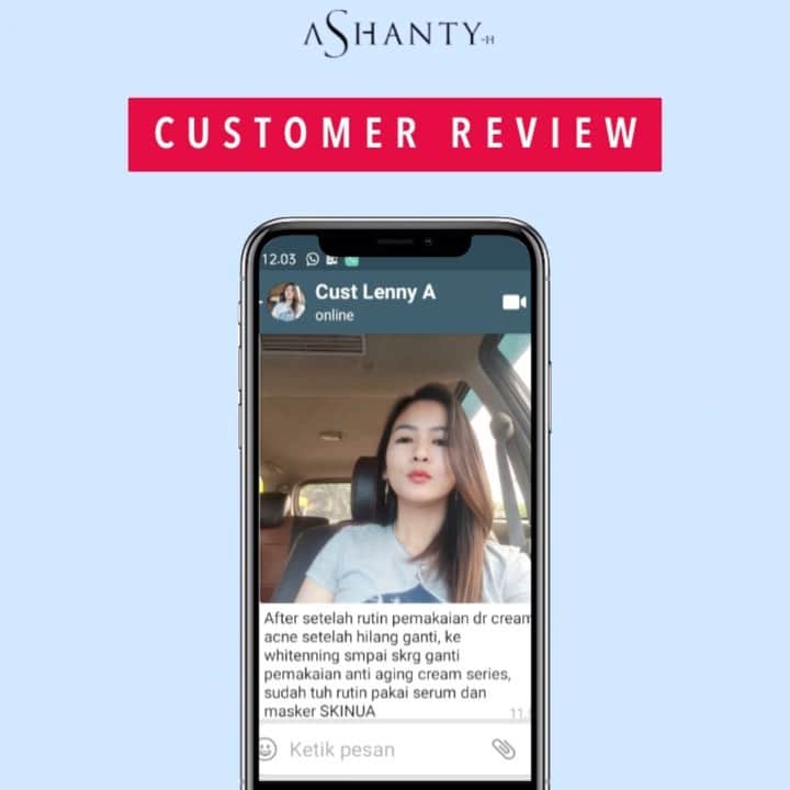 ASHANTY BEAUTY CREAM OFFICIALのインスタグラム：「Customer Review setelah rutin menggunakan Acne Cream Series lanjut menggunakan Anti Aging Cream Series dan Rangkaian masker dari @kcosmetics.official kulit wajah jauh terlihat lebih sehat, cerah dan berseri ❤️」