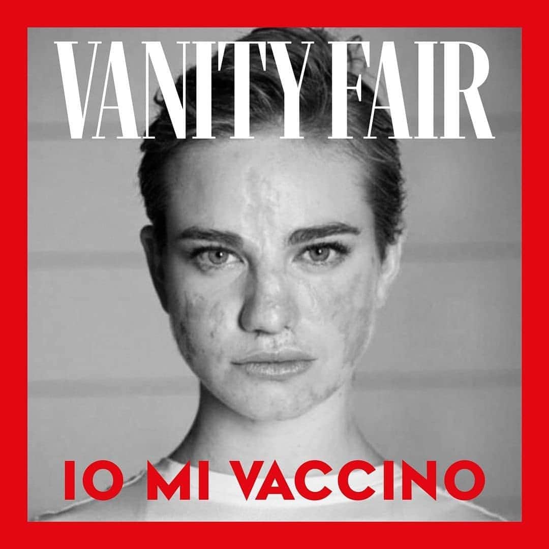ベアトリーチェ・ヴィオのインスタグラム：「IO MI VACCINO... perché ci credo 🦾  📸 @augusto280766  @vanityfairitalia #IoMiVaccino #Vaccino #COVID19 #VanityFair」