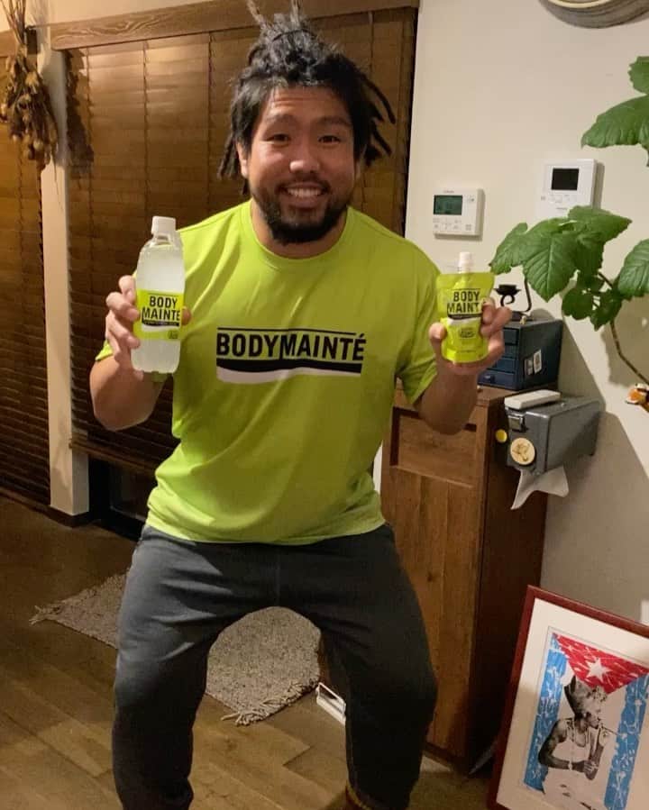 堀江翔太のインスタグラム：「体調管理キャプテンからです！ snsキャンペーンが残りあと4日！！ 俺のサイズの限定Tシャツとボディメンテ当たります！ #bodymainte  Twitterで @bodymainte_drnk 調べてみてねー！」