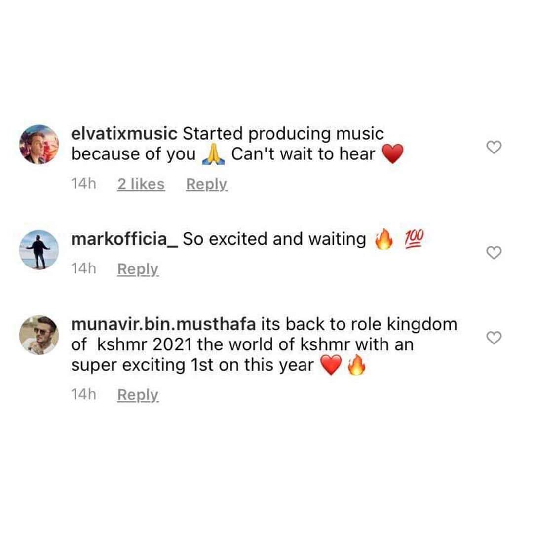 Spinnin' Recordsさんのインスタグラム写真 - (Spinnin' RecordsInstagram)「Music has an inexplicable impact on people’s lives. It’s heartwarming to feel the connection between the fans and the artists. Swipe left to see how the community is receiving @kshmr’s announcement of his new single.」1月12日 19時49分 - spinninrecords