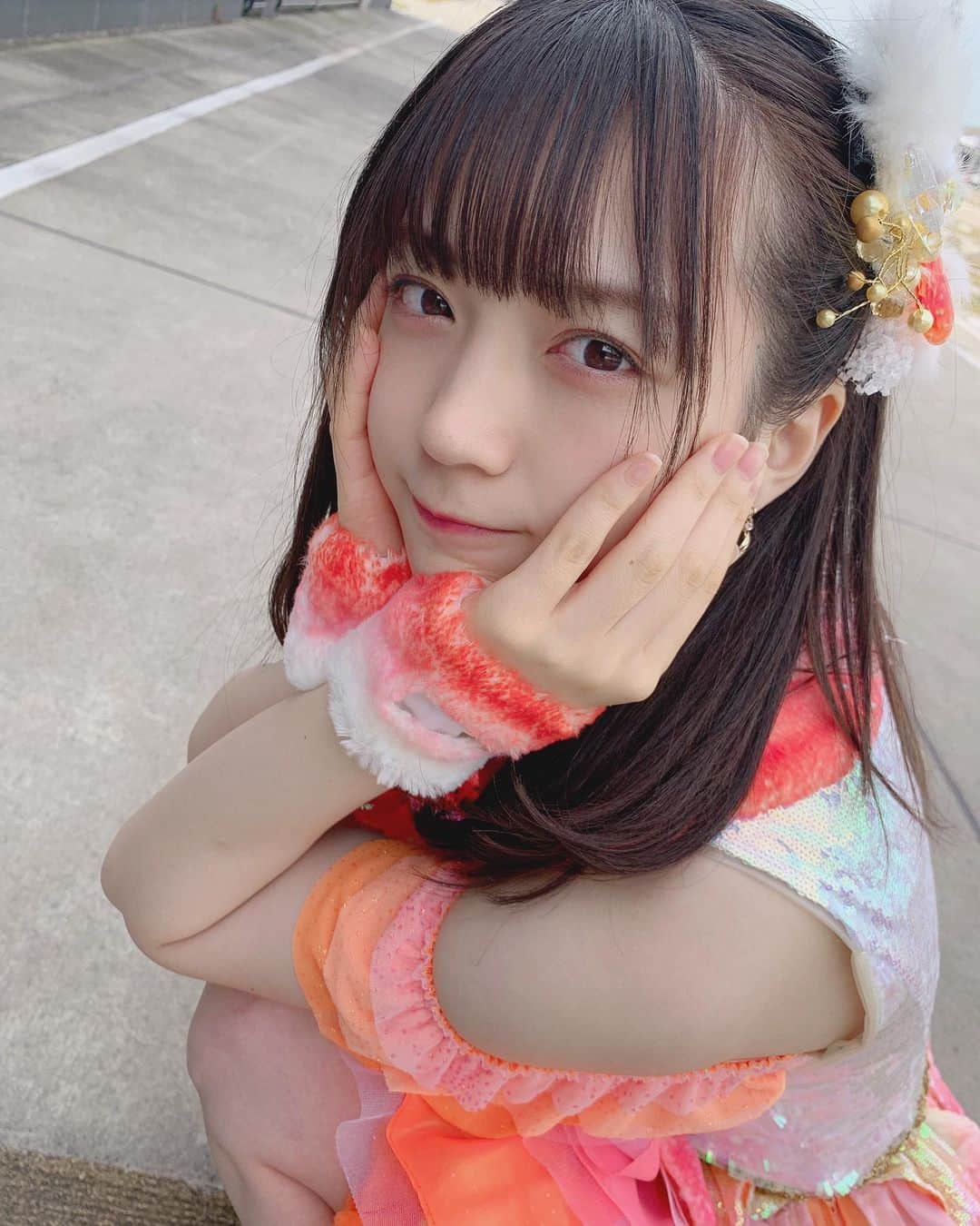 坂本真凛のインスタグラム：「🧡 #なんだかんだ今年初投稿ですあけおめ #恋落ちフラグ #SKE48」