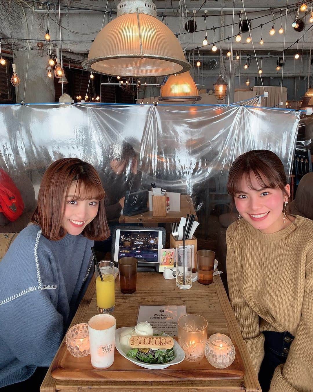 安藤令奈のインスタグラム：「ミスサークル準グランプリの倫可ちゃん( @tomoka_koyama )と初ランチへ💙🤍 ミスコン期間中からSNSで絡んでたから、やっと会えて嬉しかった😭❤️ こんなに愛想良くて芯のある子に出会えたの嬉しい〜😭🧡 外見のオーラはまさに内面からっ！って子でした😇 また遊びに行こうね〜🥰 . . . #渋谷 #渋谷グルメ #渋谷カフェ #渋谷ランチ #東京ランチ #お祝いプレート#andpeople  #andpeoplejinnan」