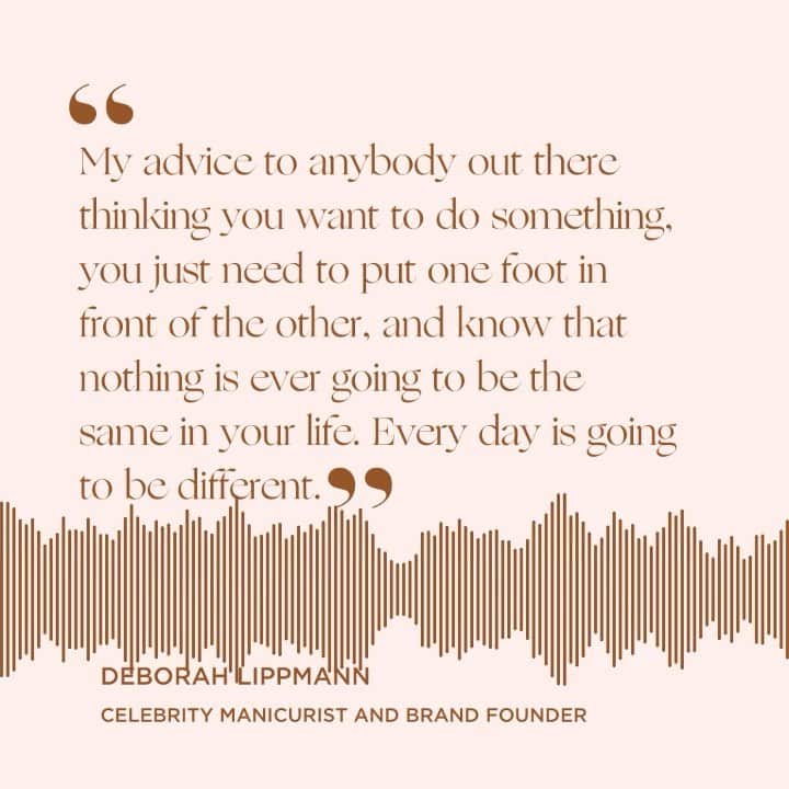 レベッカミンコフのインスタグラム：「Anyone interested in beauty products has come across the name Deborah Lippmann before, but few folks know the backstory. A move to New York brought everything together, however, as Deborah found herself working among the likes of Bobbi Brown and Laura Mercier, and working with celebrity clientele soon after. It was her knack for color customization, however, that made her a standout among clients and beauty editors. Today, Deborah Lippmann products are now celebrated as some of the best in the business. Tune in via #linkinbio to learn about Deborah’s inspiring journey, and tips on how to let your customers lead your product development.」