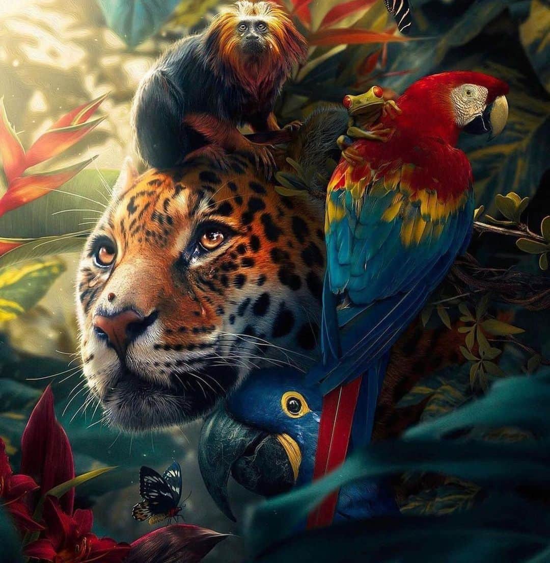 Black Jaguar-White Tiger さんのインスタグラム写真 - (Black Jaguar-White Tiger Instagram)「Look how incredible :) Art by @joaocunico_  #SaveOurPlanet」1月12日 23時31分 - blackjaguarwhitetiger