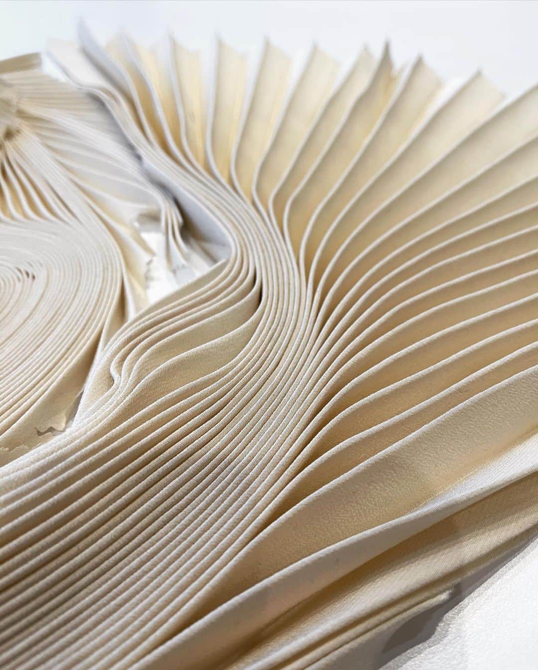 ホルストンのインスタグラム：「The art of pleating. @halston by @robertrodriguezofficial」