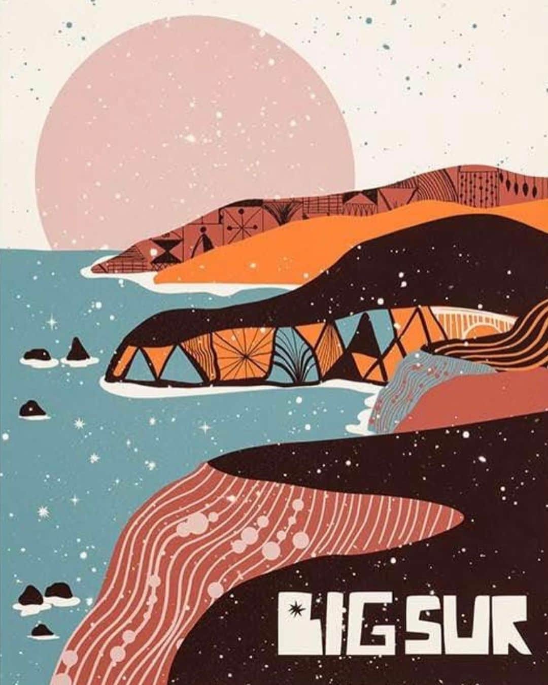 シービーズのインスタグラム：「With all the time spent inside, we’ve been dreaming a lot about some of our favorite, magical spots. Where would you rather be?  Art by @daniellamanini_art and her prints sold online and at our flagship.」