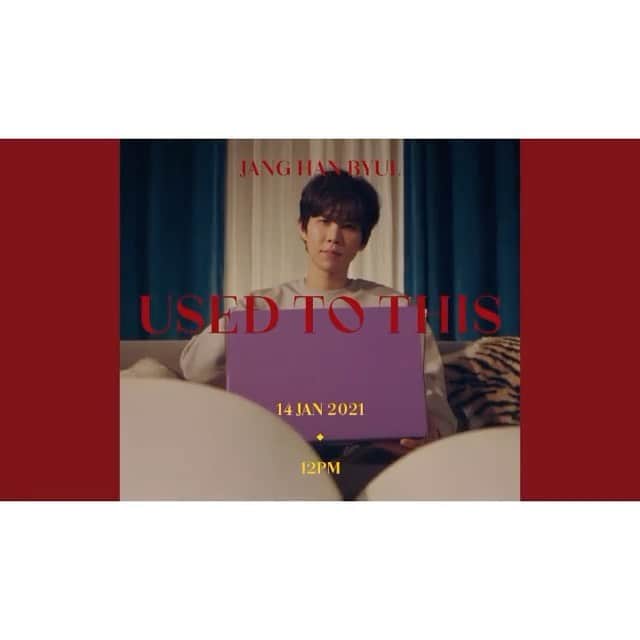 ハンビョル のインスタグラム：「Teaser is out🔥 'USED TO THIS’｜#MV_TEASER #UsedToThis ⠀ 2021.01.14 12PM(KST) RELEASE ⠀ 👉 https://youtu.be/qYf9JCP9XFU ⠀ #장한별 #JANGHANBYUL #USED_TO_THIS」
