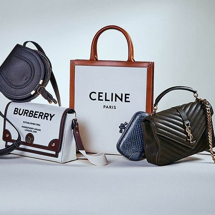 GILTのインスタグラム：「Which bag is calling your name? Tap to shop #CELINE, #SaintLaurent, #Burberry, and more.」