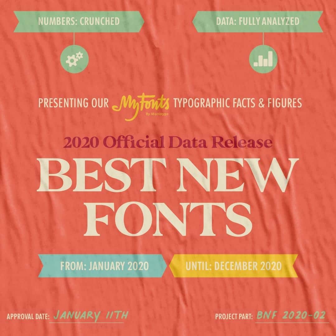 myfontsのインスタグラム：「It’s day 2 of our #BestNewFonts2020 sale, and we have up to 65% discounts on some of the most popular new #fonts of the past year. You may have already picked up a few of these for a project – but if you were putting any others off, now is the time to buy: https://bit.ly/39ilba8」