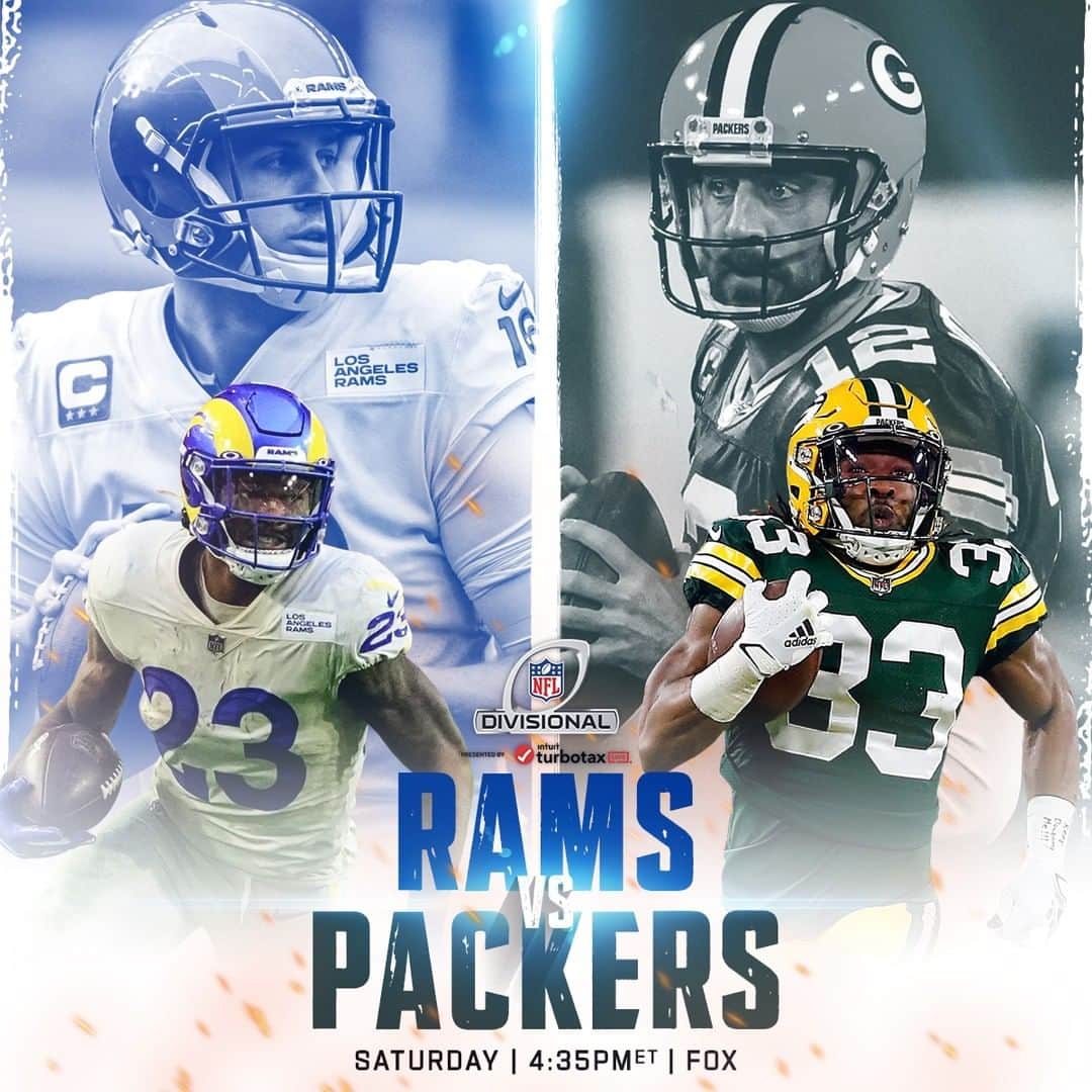 NFLさんのインスタグラム写真 - (NFLInstagram)「Rams vs. Packers gets the Divisional Round started!  📺: #LARvsGB -- Saturday 4:35pm ET on FOX 📱: NFL app // Yahoo Sports app」1月13日 3時30分 - nfl